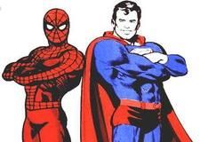 Человек-паук и Супермен: раскраска
