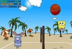 Пляжный волейбол вместе с Губкой Бобом